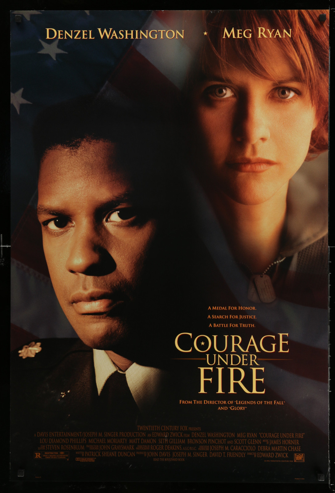 Courage Under Fire 2A391 A Part Of A Lot 24 Unfolded Double-Sided 27X40 One-Sheets '90S-00S Great Movie Images!