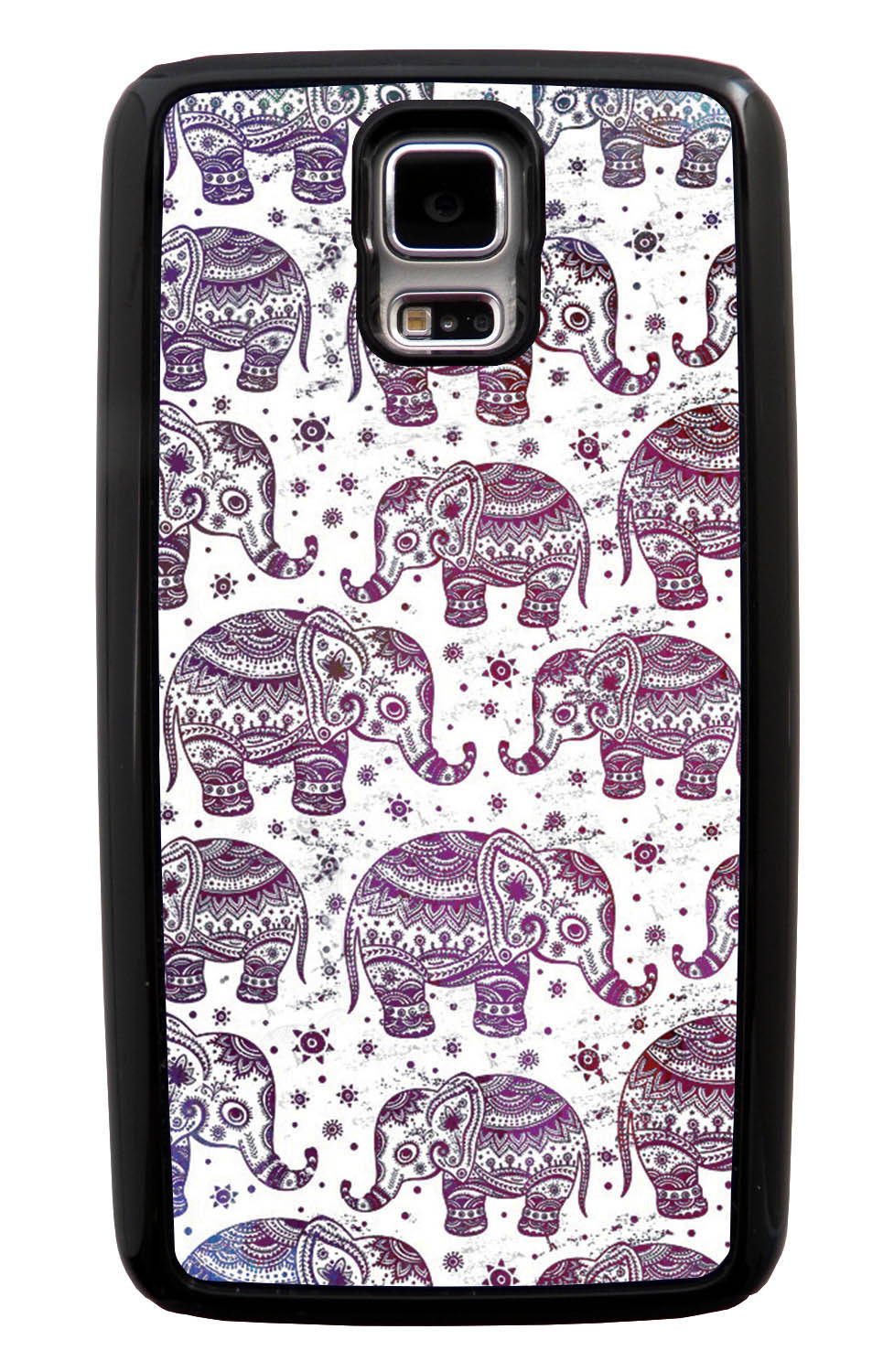 Samsung Galaxy S5 / SV Aztec Case - Sun Sparkled Neon Lights Purple on White