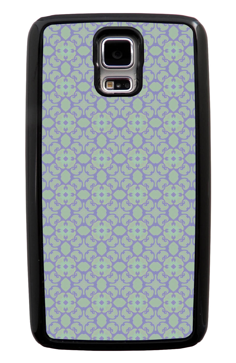 Samsung Galaxy S5 / SV Abstract Case - Pale Green - Flower Petal Like - Black Tough Hybrid Case