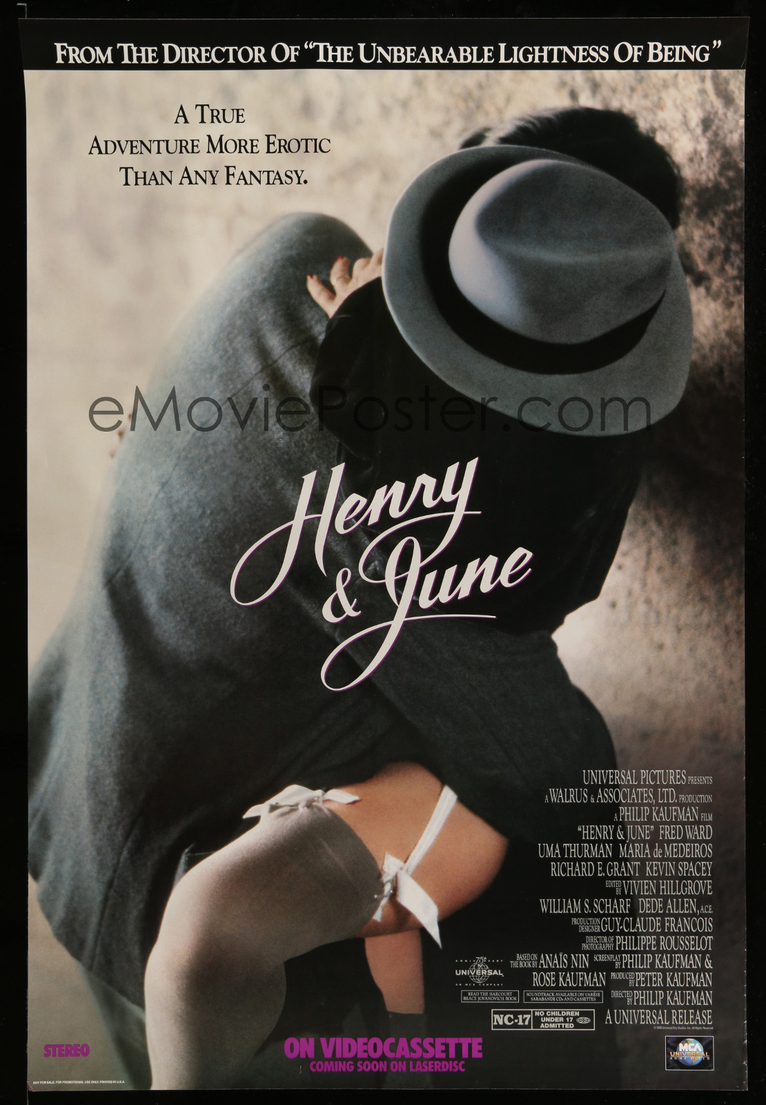 Henry & June 2A323 A Part Of A Lot 18 Unfolded Single-Sided Video Posters '90S A Variety Of Movie Images!