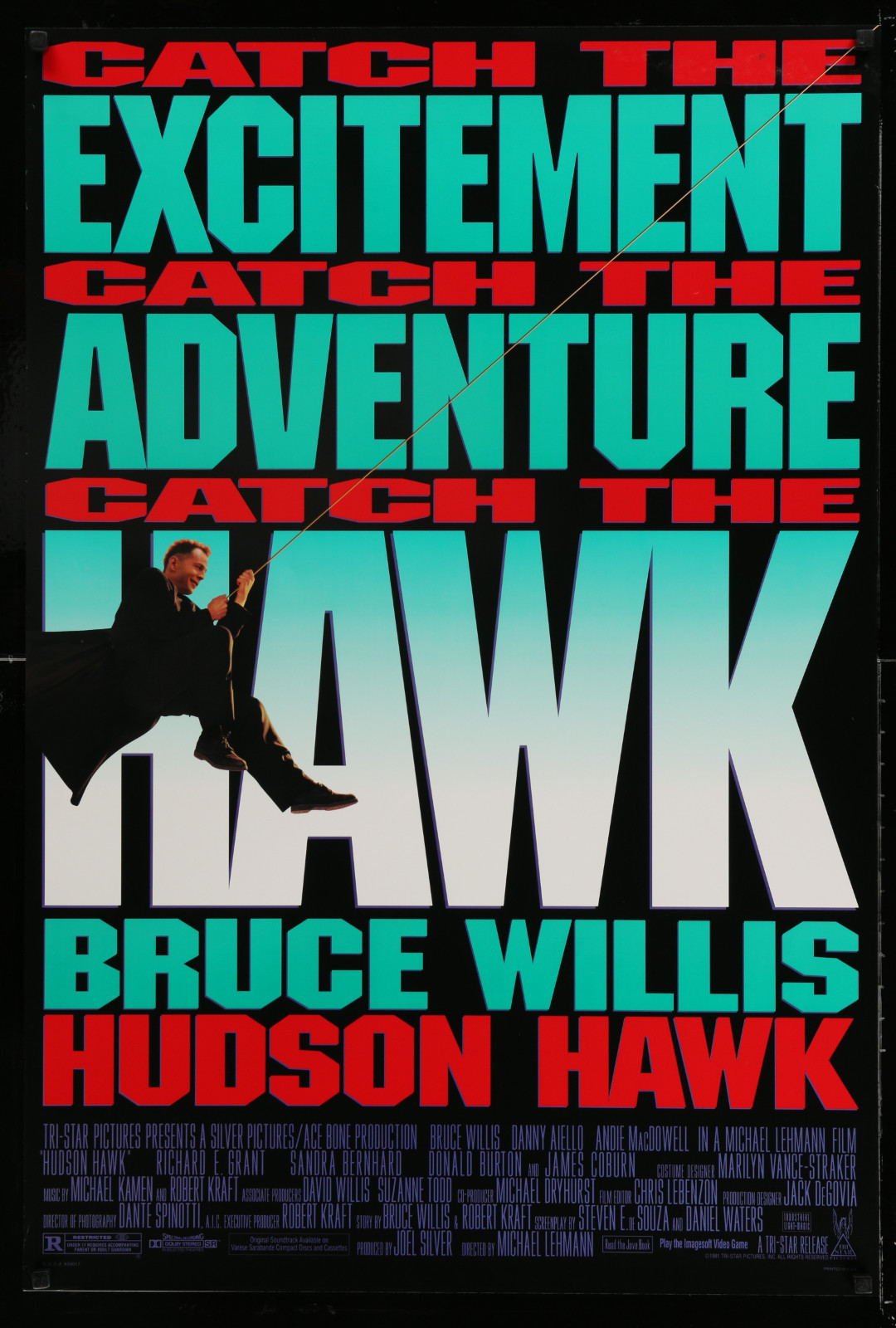 Hudson Hawk 2A414 A Part Of A Lot 20 Unfolded Double-Sided And Single-Sided One-Sheets '80S-90S Great Movie Images!