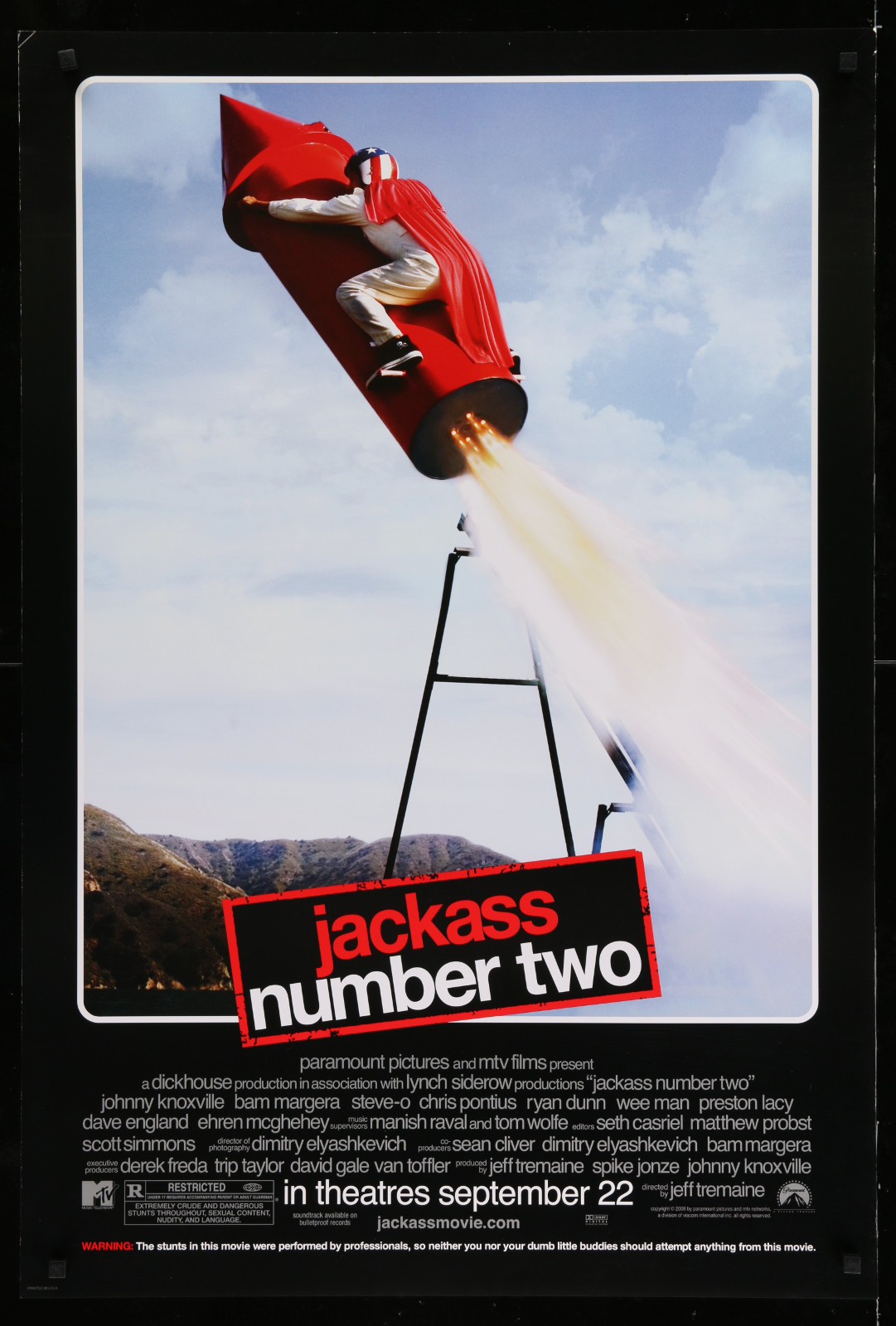 Jackass Number Two 2A366 A Part Of A Lot 29 Unfolded Double-Sided 27X40 One-Sheets '90S-00S Great Movie Images!