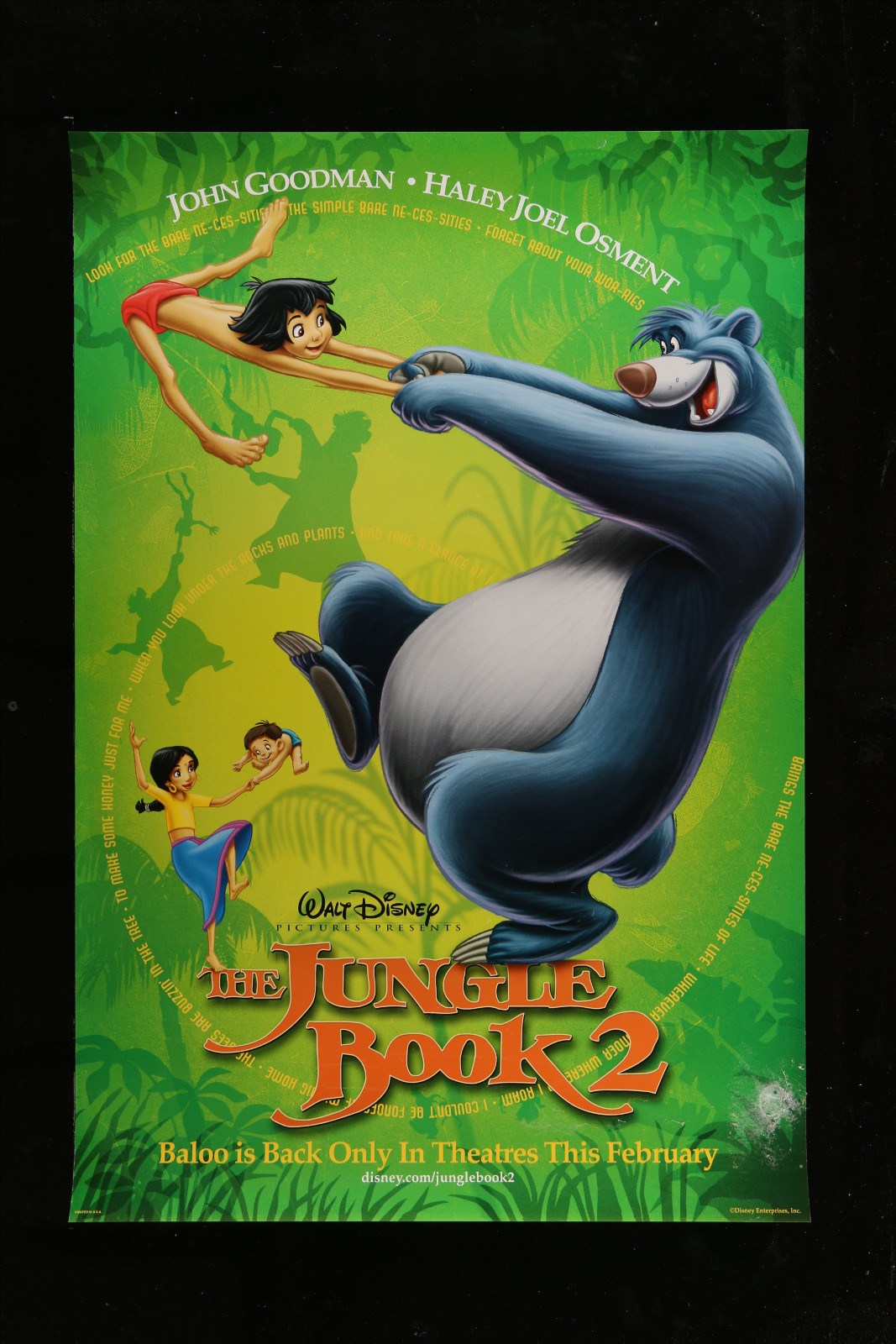 The Jungle Book 2 2A360 A Part Of A Lot 30 Unfolded Mostly Double-Sided Mostly 27X40 One-Sheets '70S-00S Cool!