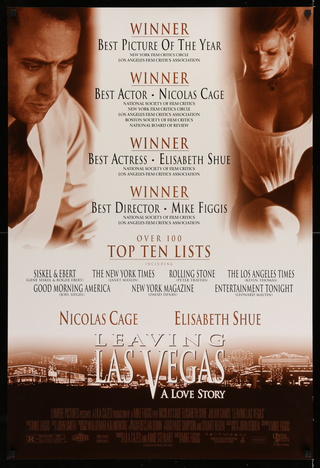 Leaving Las Vegas 2A353 A Part Of A Lot 32 Unfolded Double-Sided And Single-Sided Mostly 27X40 One-Sheets '90S-00S Great Images