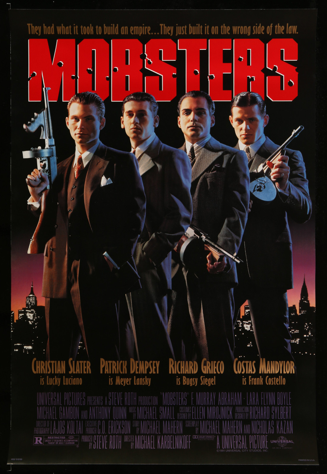 Mobsters 2A355 A Part Of A Lot 31 Unfolded Mostly Double-Sided 27X40 One-Sheets '90S Cool Movie Images!