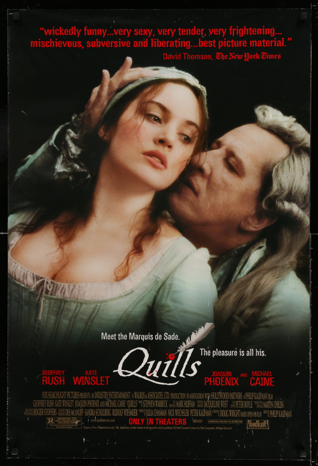 Quills 2A438 A Part Of A Lot 18 Unfolded Double-Sided 27X40 Mostly Comedy One-Sheets '90S-00S Great Movie Images!