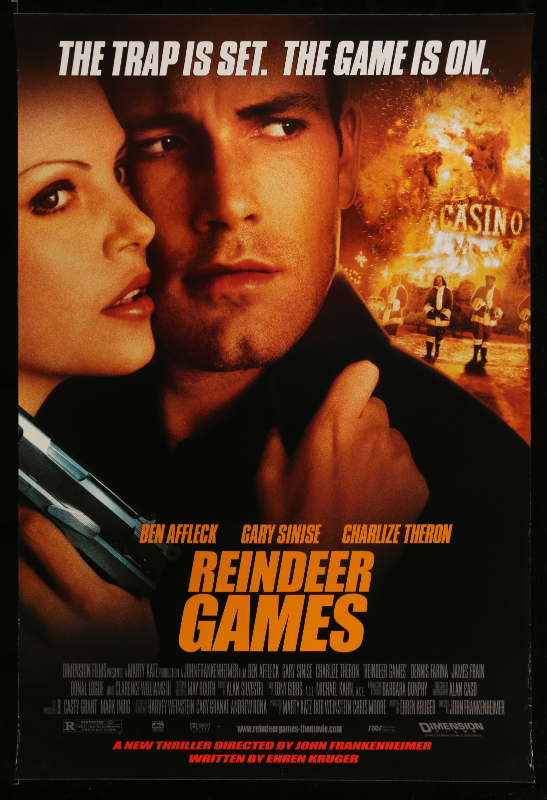 Reindeer Games 2A355 A Part Of A Lot 31 Unfolded Mostly Double-Sided 27X40 One-Sheets '90S Cool Movie Images!