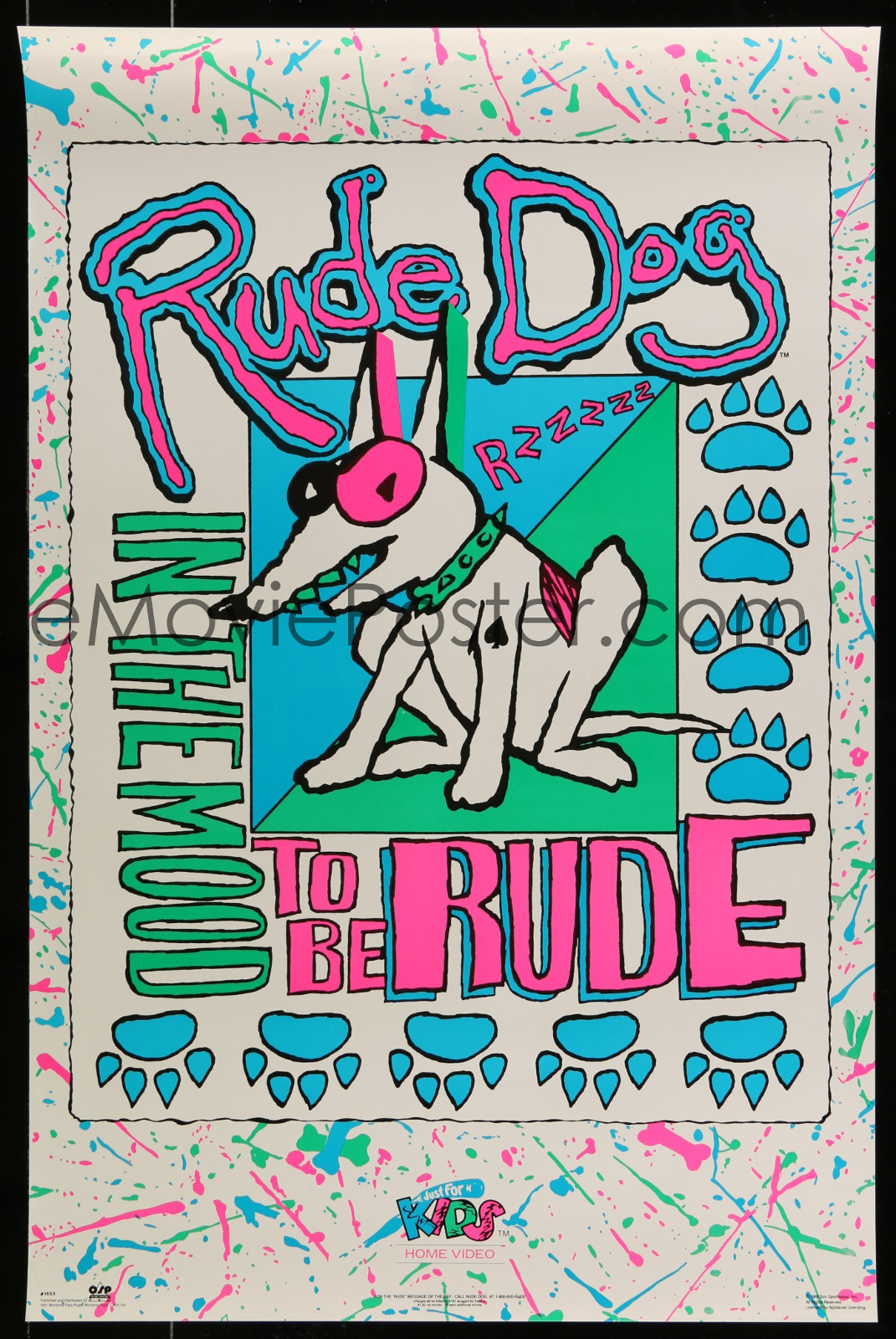 Rude Dog In The Mood To Be Rude 2A323 A Part Of A Lot 18 Unfolded Single-Sided Video Posters '90S A Variety Of Movie Images!