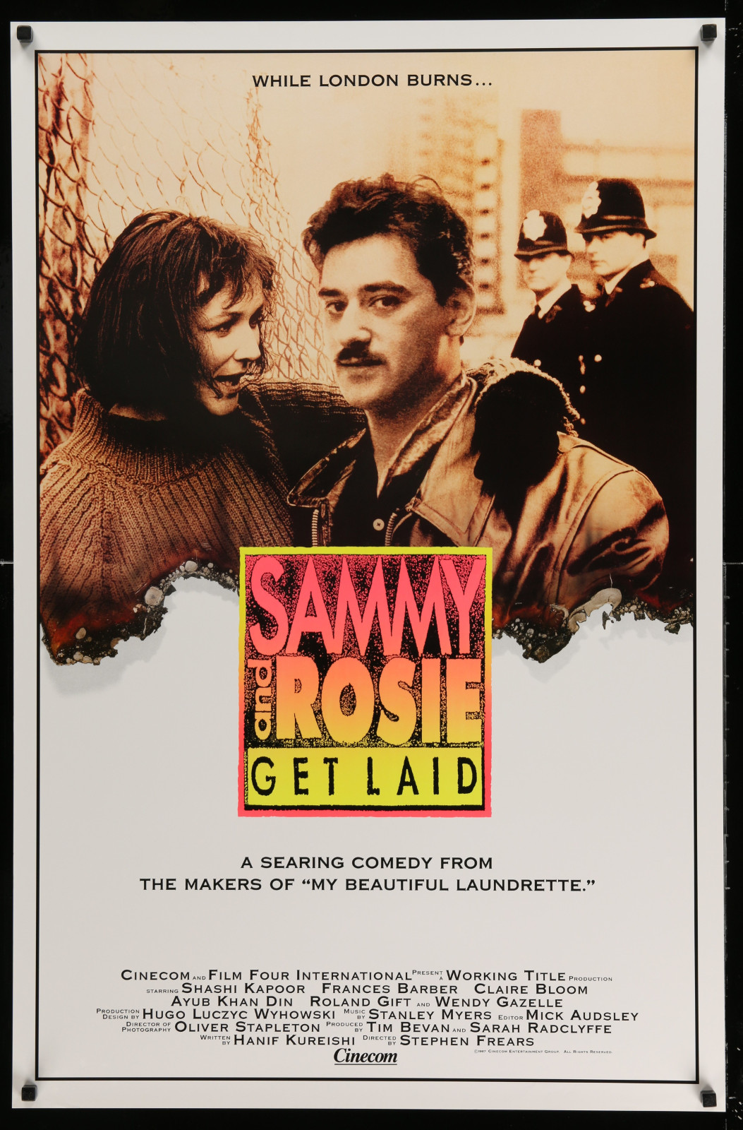 Sammy And Rosie Get Laid 2A414 A Part Of A Lot 20 Unfolded Double-Sided And Single-Sided One-Sheets '80S-90S Great Movie Images!
