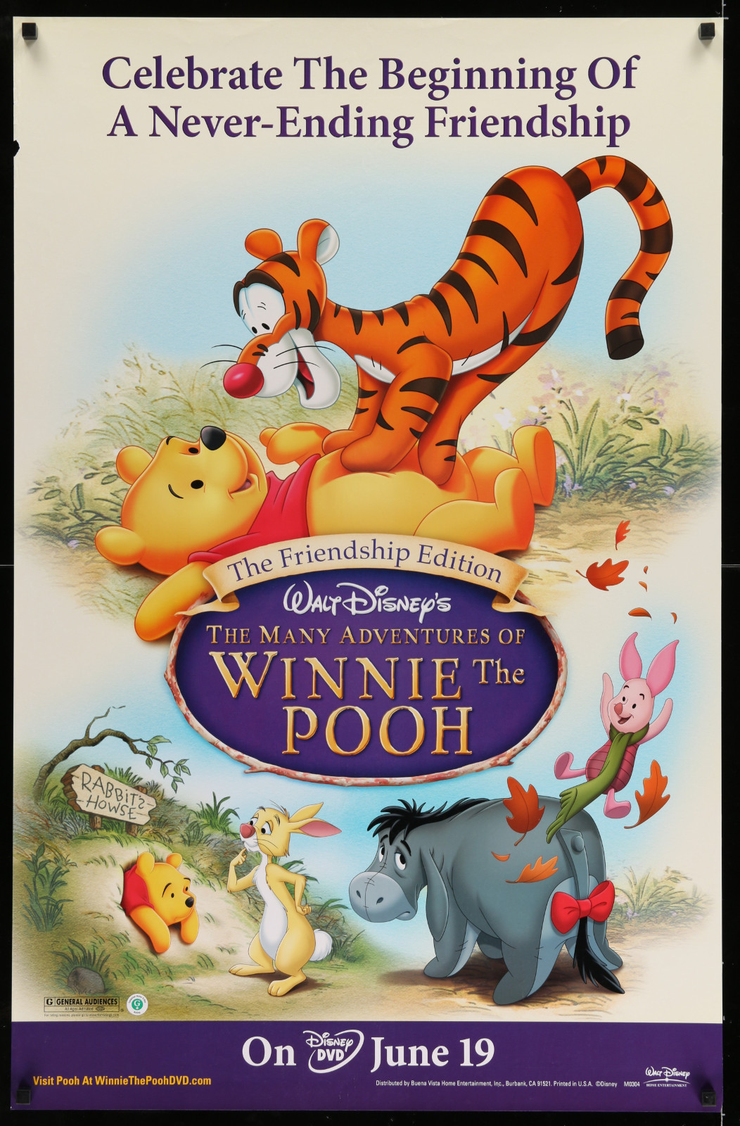 The Many Adventures Of Winnie The Pooh 2A327 A Part Of A Lot 10 Unfolded Video And Special Posters '80S-00S Many Great Movie Images!