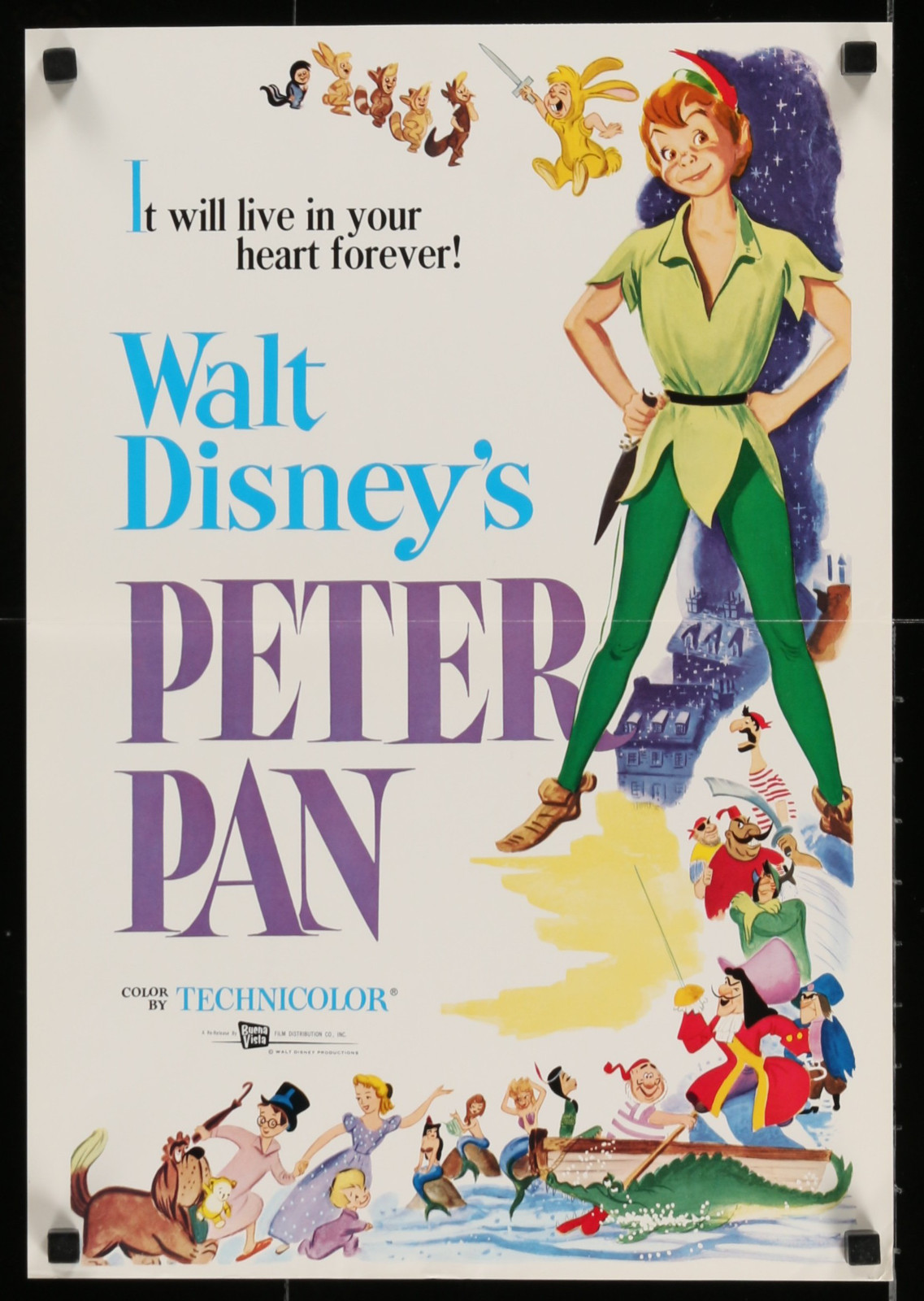 Walt Disney'S Peter Pan 1H185 A Part Of A Lot 6 Folded Special Posters '80S-90S Great Images From A Variety Of Different Movies!