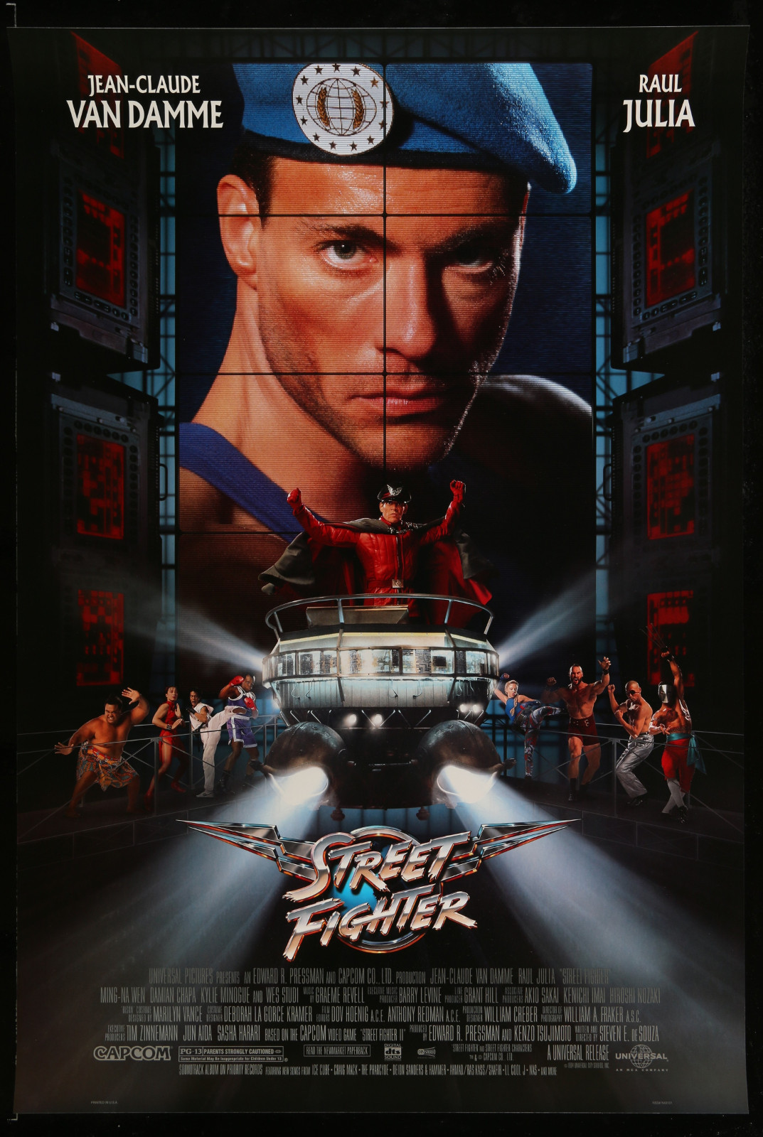 Street Fighter 2A355 A Part Of A Lot 31 Unfolded Mostly Double-Sided 27X40 One-Sheets '90S Cool Movie Images!
