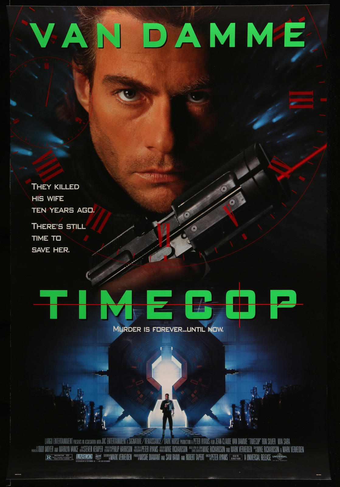Time Cop 2A355 A Part Of A Lot 31 Unfolded Mostly Double-Sided 27X40 One-Sheets '90S Cool Movie Images!
