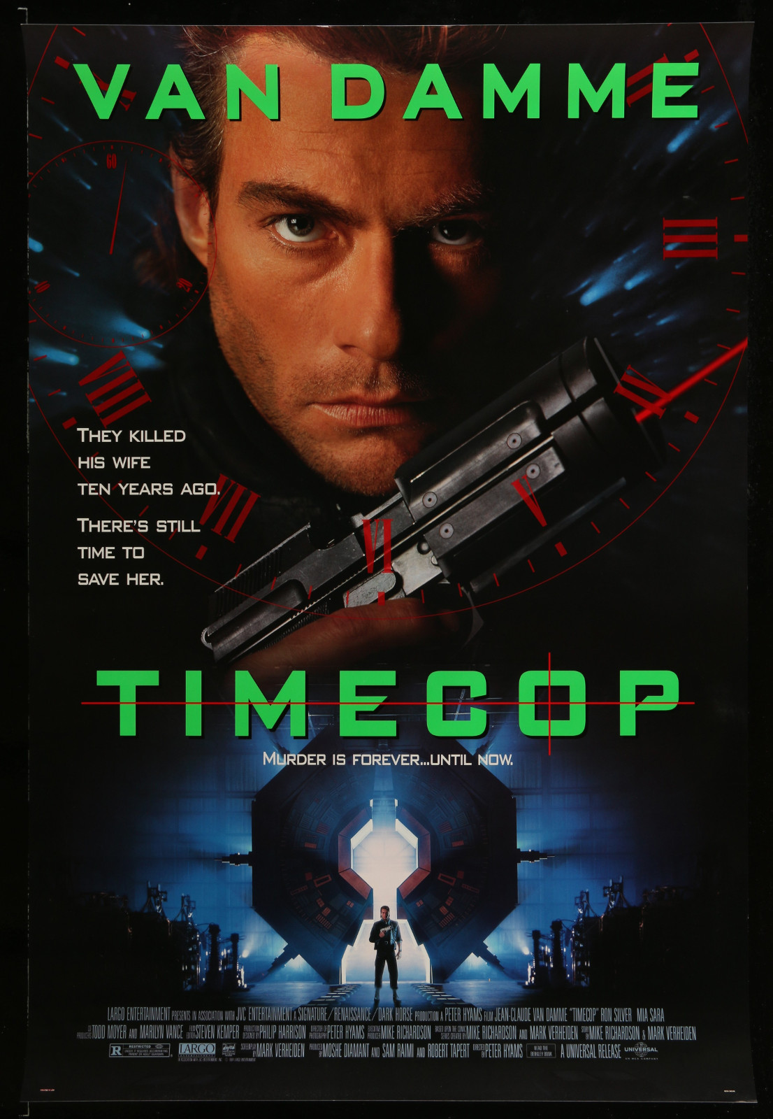 Time Cop 2A361 A Part Of A Lot 30 Unfolded Double-Sided And Single-Sided 27X40 One-Sheets '90S-00S Variety Of Images!